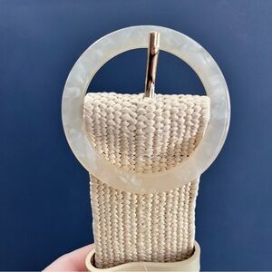 J. Crew Cream Woven belt